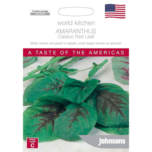 Johnsons World Kitchen Amaranthus Callaloo Seeds - 95mm - Seeds - Easy to Grow - Auzzistore