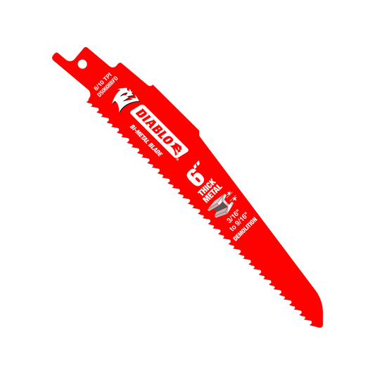 Diablo 6" Bi-Metal Reciprocating Saw Blades - Thick Metal Demolition - 5 Pack – view 2