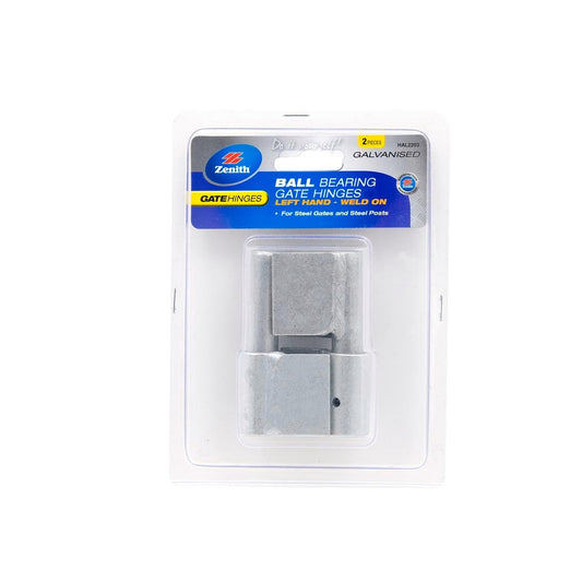 Zenith Galvanised Left Hand Ball Bearing Gate Hinge 2 Pack Steel Durable