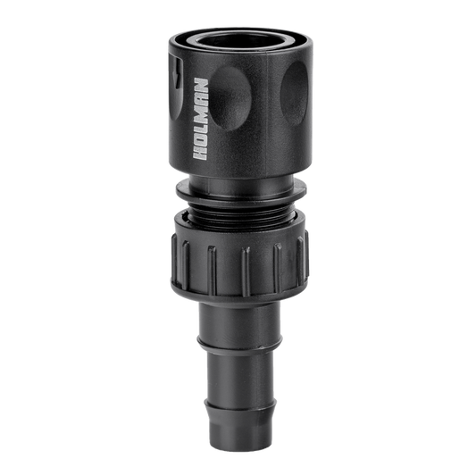 Holman Barbed Snap-On Connector 19mm x 12mm Polyethylene UV Stabilised - Auzzistore