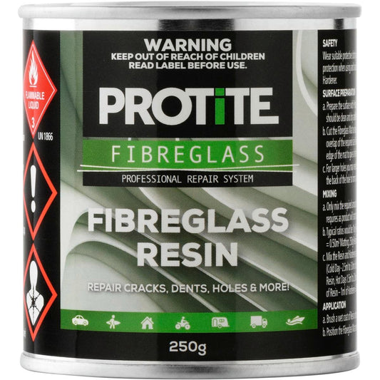 Protite Fibreglass Resin 250g - Strong Adhesion - Low Emission - Green - Auzzistore