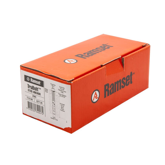 Ramset Trubolt Stud Anchor M12 x 140mm Zinc 20 Pack Heavy Duty - Auzzistore