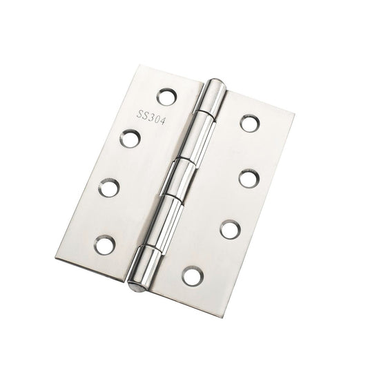 Lane Butt Hinge - Fixed Pin - 100 x 75 x 1 6mm - Polished Stainless Steel