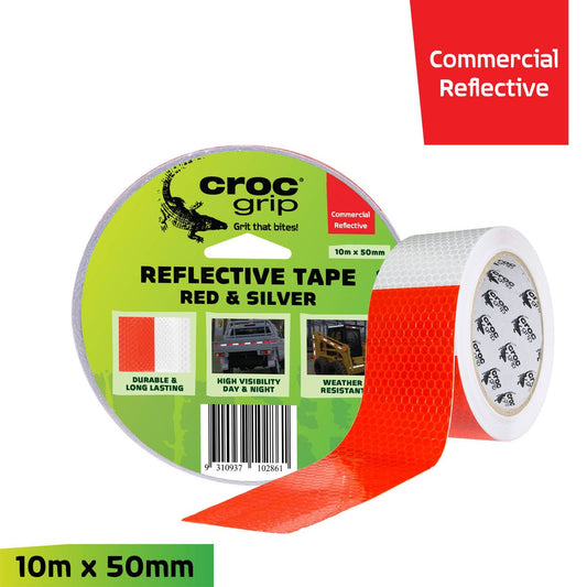 Croc Grip Reflective Safety Tape - 10m x 50mm - UV Resistant - High Visibility – view 2 - Auzzistore