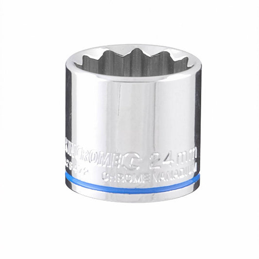 Kincrome 24mm 3/8 Drive Socket - Chrome Vanadium Steel - Rust Resistant