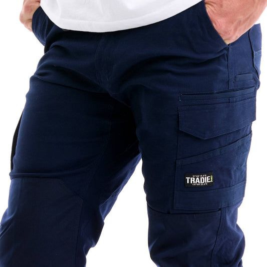 Tradie Pro Cargo Pant 97 - Navy - 2-Way Stretch - UPF Protection - Durable – view 2