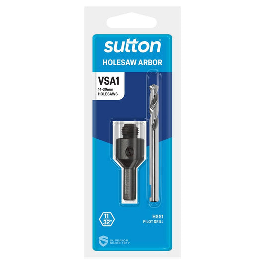 Sutton Tools 14-30mm VSA1 Holesaw Arbor - 1/2 UNF Thread - Precision Drilling - Auzzistore