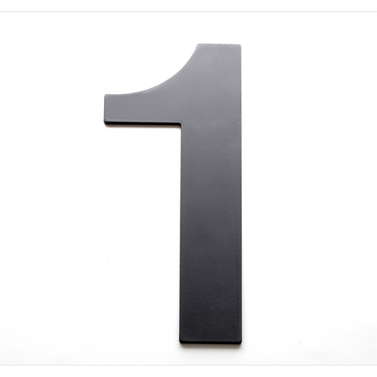 Sandleford 200mm Black Lorenzo House Number 1 - Steel - Powder Coated