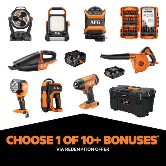 AEG 18V Fusion 4 Piece 5.0Ah Force Kit - Heavy-Duty Power Tools Set – view 2