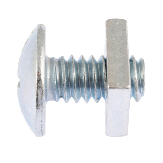 Zenith Mushroom Head Bolts and Nuts 1/4 x 12mm Zinc Plated 50 Pack – view 2 - Auzzistore