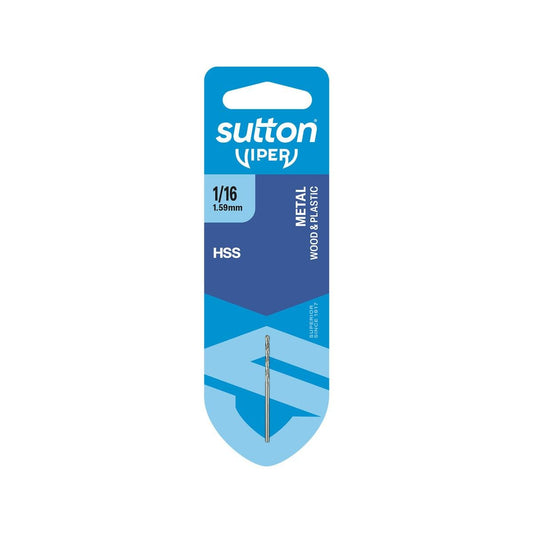 Sutton Tools 1/16" Viper Jobber Drill Bit - M2 HSS - Precision Drilling - Auzzistore