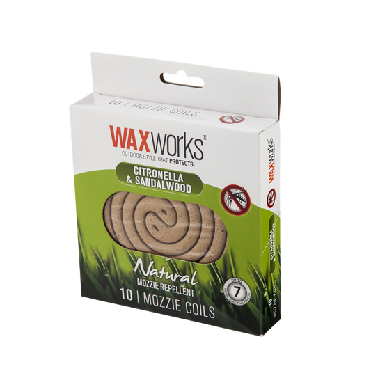 Waxworks Citronella Sandalwood Mosquito Repellent Coil 30 Pack - 7 Hour Burn – view 2 - Auzzistore