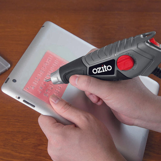 Ozito 15W Electric Engraver - Adjustable Stroke - For Metal Wood Glass – view 2 - Auzzistore