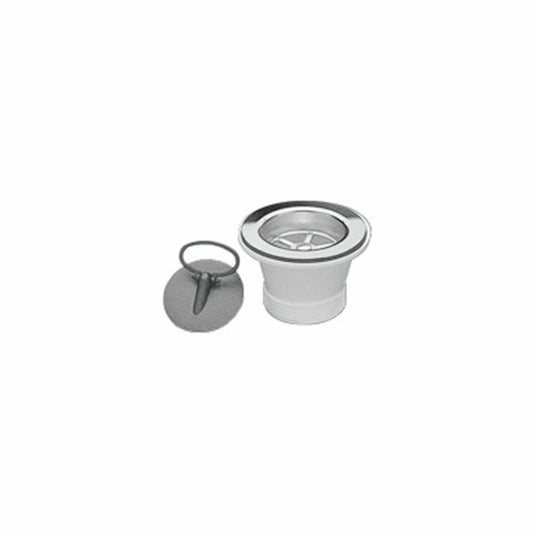 Abey Reducing Sink Plug and Waste 90 x 50mm - Stainless Steel - White – view 2 - Auzzistore