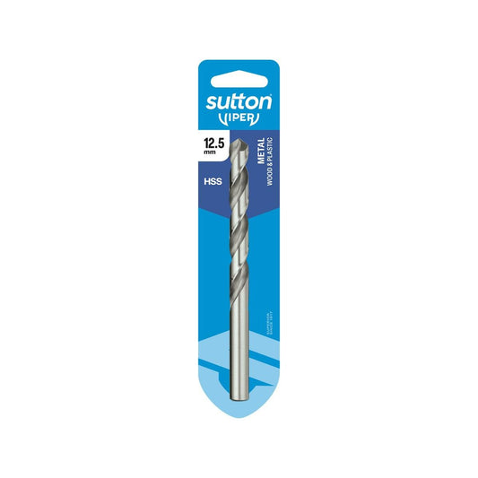 Sutton Tools 12.5mm Viper Jobber Drill Bit - M2 HSS - Precision Drilling - Auzzistore