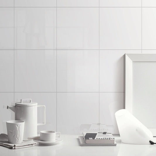 Duratile Gloss White Wall Tile 20x20cm Ceramic 1m² Coverage 25 Pack – view 2 - Auzzistore