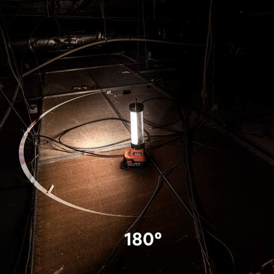 AEG 18V LED Jobsite Lantern Light - 700 Lumen - Orange - Durable & Versatile – view 2
