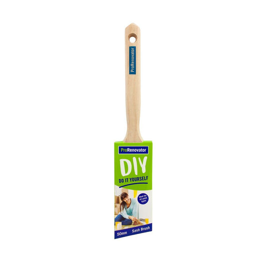 Pro Renovator 50mm Trim Paint Brush - Angled - Synthetic - Smooth Finish - Auzzistore