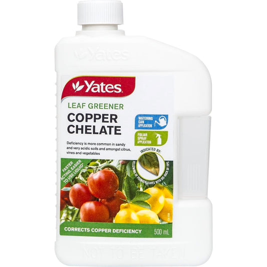 Yates Leaf Greener Copper Chelate 500ml Liquid Corrects Copper Deficiency - Auzzistore