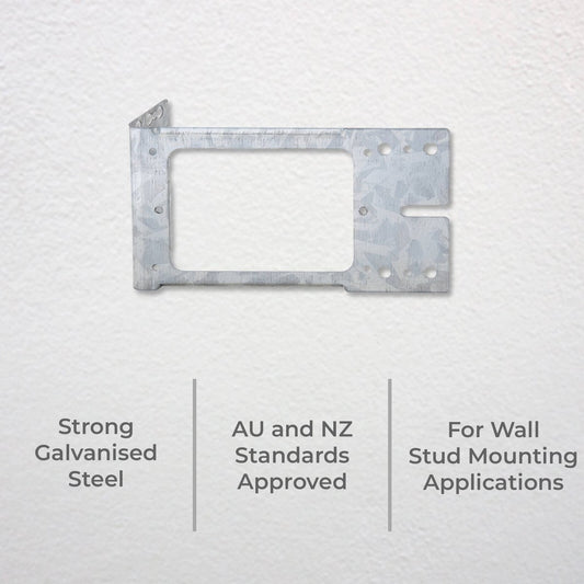 DETA Mounted Stud Bracket - 25 Pack - Galvanised Steel - Strong Stability – view 2 - Auzzistore