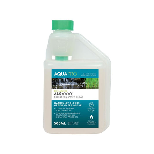 Aquapro Bionatural Algaway 500ml - Pond Algae Treatment - Safe - Natural