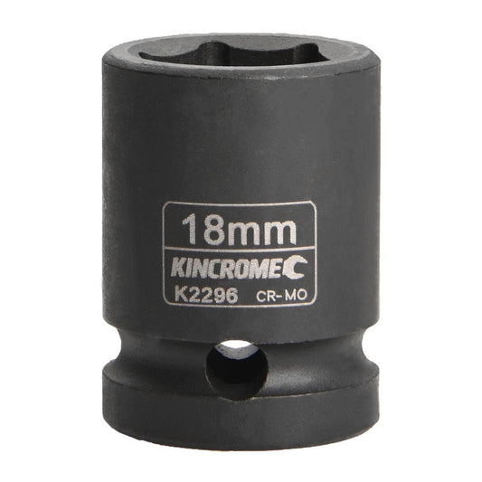 Kincrome 18mm Impact Socket - 1/2 Inch - Cr-Mo Steel - Rust Resistant - Auzzistore
