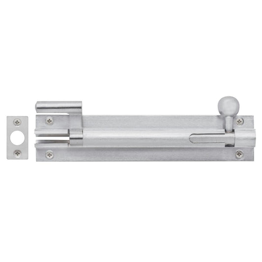 Delf Cranked Barrel Bolt 150 x 32 x 9.5mm Zinc Alloy Satin Chrome - Auzzistore