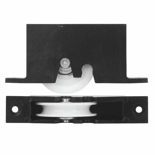 Rolltrak Adjustable Plastic Carriage - Acetal Roller - 25kg Load - Black - Auzzistore