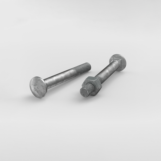 Zenith Cup Head Bolt - 10mm x 75mm - 4.6 Grade Steel - Hot Dipped Galvanised – view 2 - Auzzistore