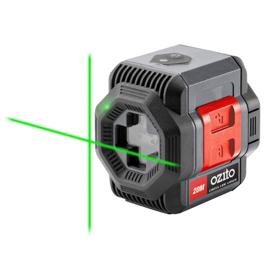 Ozito 20m Green Cross Line Laser LCL 20G - Auto Levelling - Adjustable Clamp – view 2 - Auzzistore