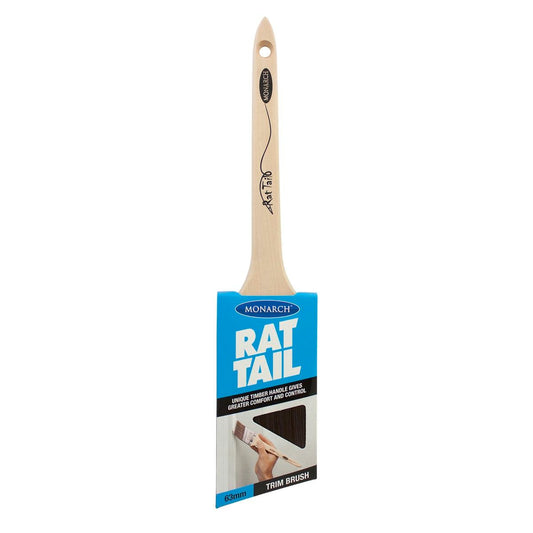 Monarch Rat Tail Trim Paint Brush 63mm Synthetic Filament Comfortable Control - Auzzistore