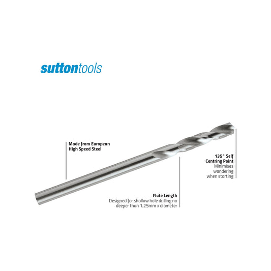 Sutton Tools No 30 Panel Drill Bit 2 Pack M2 HSS 135° Self Centering – view 2 - Auzzistore