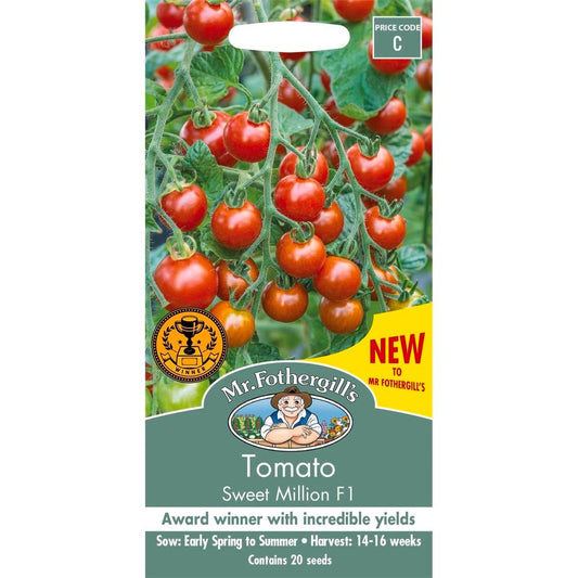 Mr Fothergill's Tomato Sweet Million F1 Seeds - 0.1kg - High Yield - Resistant - Auzzistore