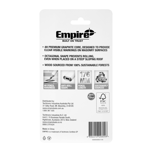 Empire 10 Piece 4H Hard Masonry Pencil Pack - 176mm - Breakage Resistant – view 2 - Auzzistore