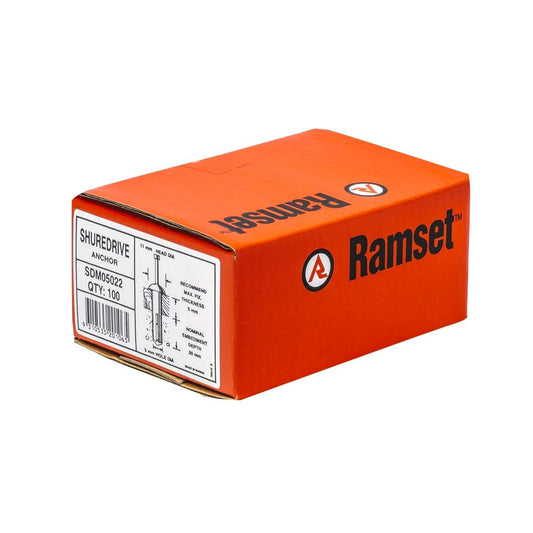 Ramset ShureDrive Anchor 5 x 22mm Zinc Alloy Tamper Resistant 100 Box - Auzzistore