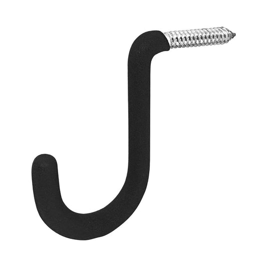 Pinnacle PVC Coated Self Tapping J Hook - 100mm x 15mm x 160mm - Black