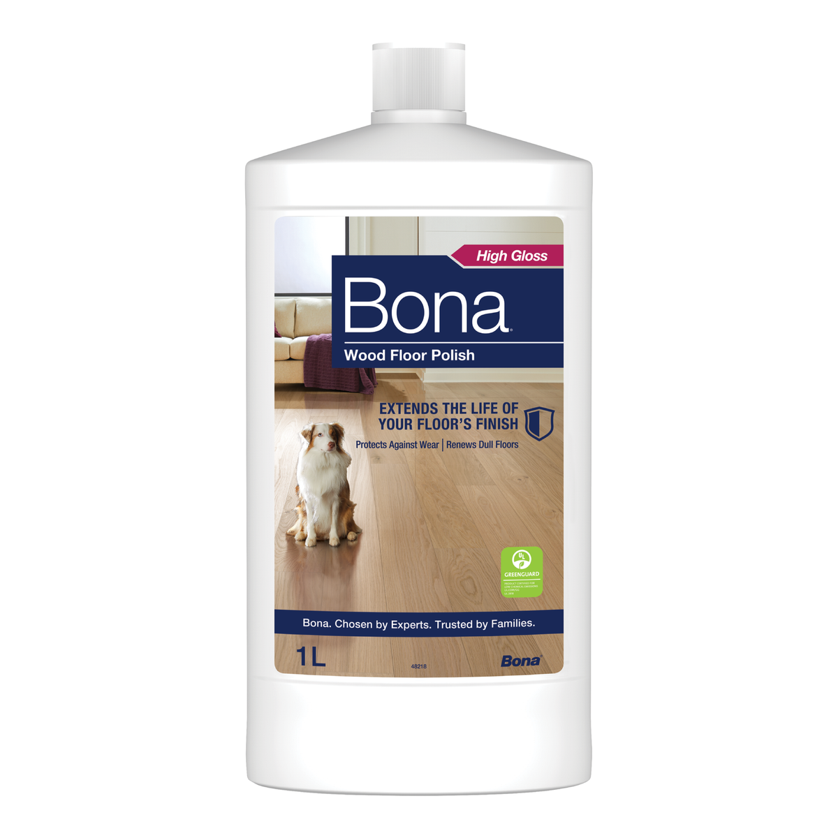 Bona Polish Wood Floor 1L Gloss - Restores Shine - Protects Against We ...