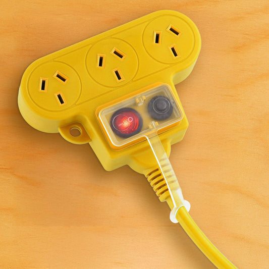 Arlec 15m Heavy Duty Triple Socket Extension Lead - Yellow - 3 Outlets – view 2 - Auzzistore