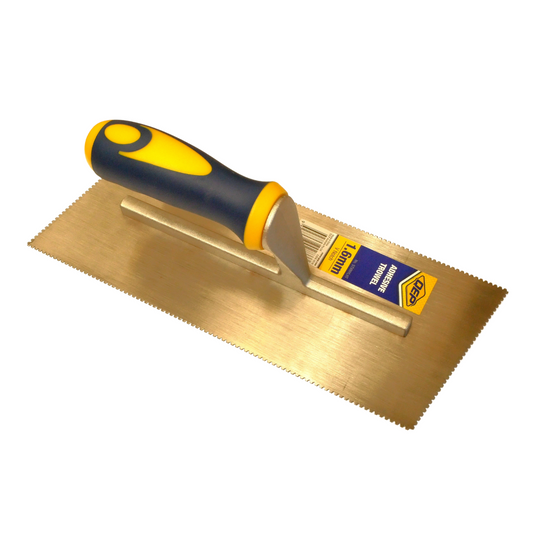 Qep Adhesive Vinyl Trowel - 1 6mm Carbon Steel - Ergonomic Handle