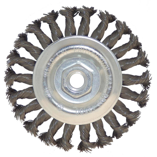 Josco Twistknot Wire Wheel Brush 125mm High Carbon Steel Rust Removal - Auzzistore