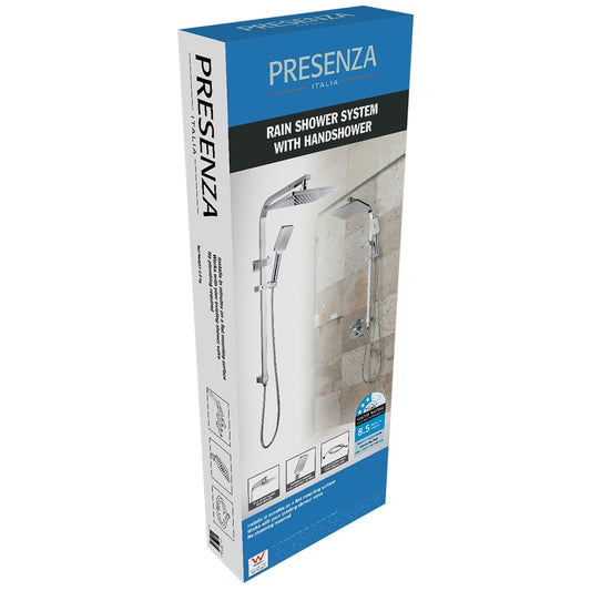 Presenza Chrome Shower Panel With Sliding Adjustable Shower Holder – view 2