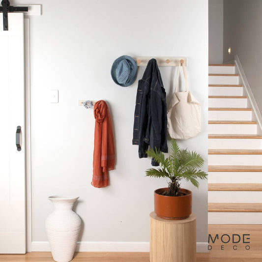 Mode 4 Timber Hooks Key Rack - 4 Hooks - Beige - 245mm x 40mm x 38mm – view 2