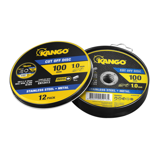Kango Metal Cut Off Discs - 100mm - 12 Pack - Inox-Free - Durable – view 2 - Auzzistore