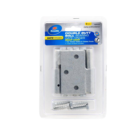 Zenith Hinge - Galvanised Steel - 2 Pack - Easy Install - Durable