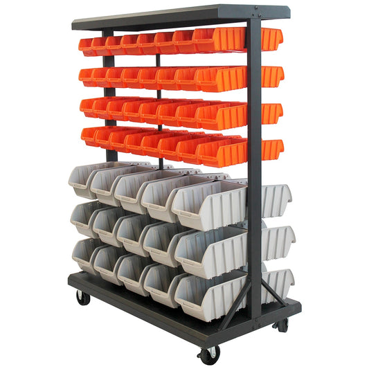 Trinity Dual-Sided Bin Rack – Heavy-Duty Storage Organizer with Removable Bins – view 2
