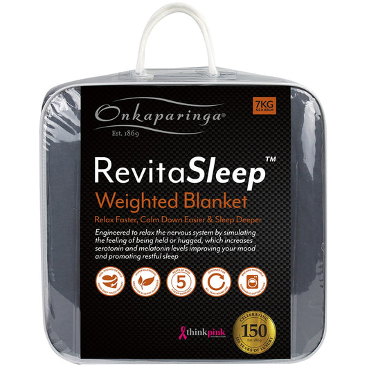 Onkaparinga 7kg Weighted Blanket Oatmeal, Hypoallergenic, Washable Cover – view 2 - Auzzistore