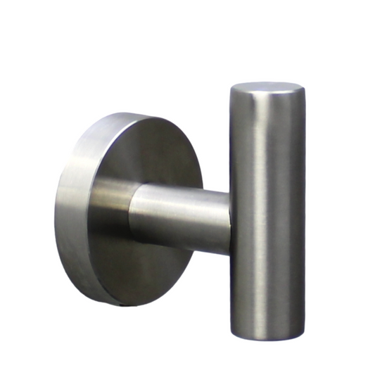 Barelli Toscana Robe Hook - Satin Nickel - 50mm x 60mm - Durable Design