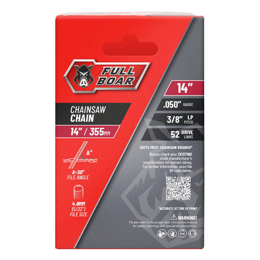 Full Boar Chainsaw Chain - 14" (355mm) - Semi Chisel - 52 Drive Links – view 2 - Auzzistore