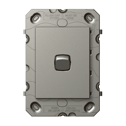 HPM Arteor 1 Gang Wall Switch Grid 113mm x 77mm Magnesium - Modern Design - Auzzistore