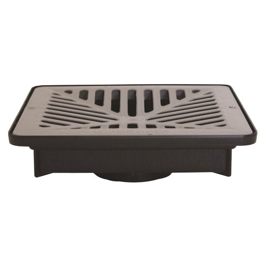 Everhard Easydrain Grey Polymer Grate - 257mm x 257mm - Durable Drainage - Auzzistore